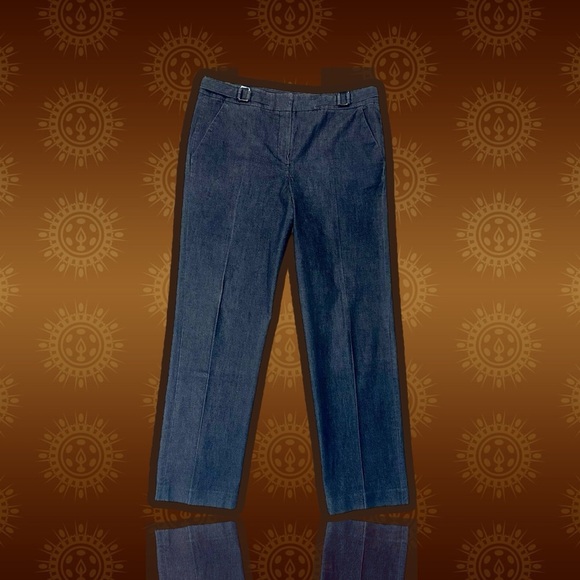 Sandro Denim - Sandro Sportswear Vintage Gray Wash Side Buckled Jeans with Center Pleats Sz 12